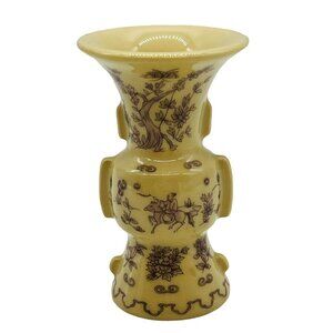 Franklin Mint Ecru Samurai Mini Imperial Collection Dynasty Vase 1980 Japan